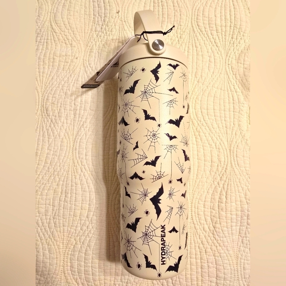 NWT Hydrapeak Artisan Collection Halloween Bats & Spider Tumbler